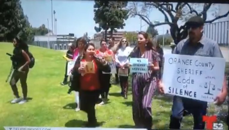 Telemundo filmed a protest at OCSD last week