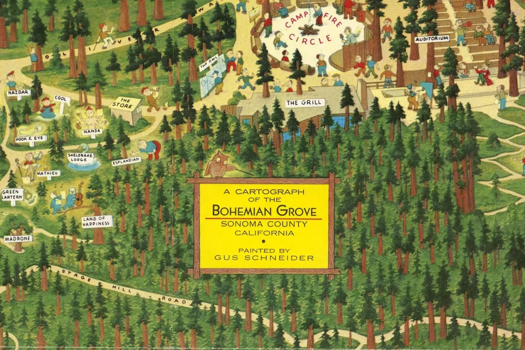 Bohemian Grove, the lovable version. David Rumsey Map Collection