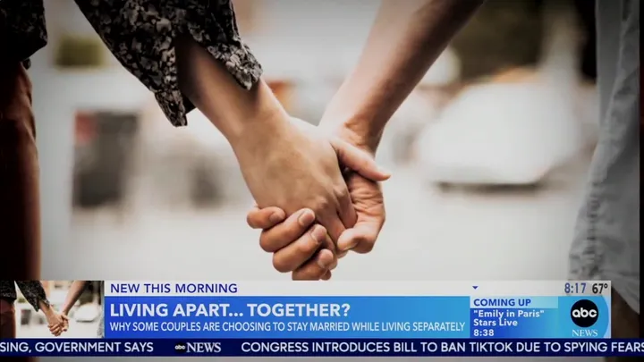 "Living apart together" segment on ABC's Good Morning America (ABC News/Screenshot)