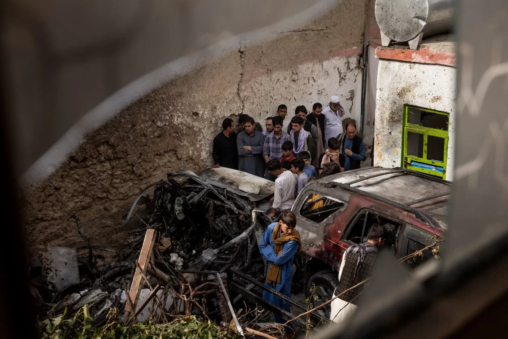 A botched airstrike in Kabul in August has prompted a closer look at the adequacy of protections for civilians in war zones.Credit...Jim Huylebroek for The New York Times