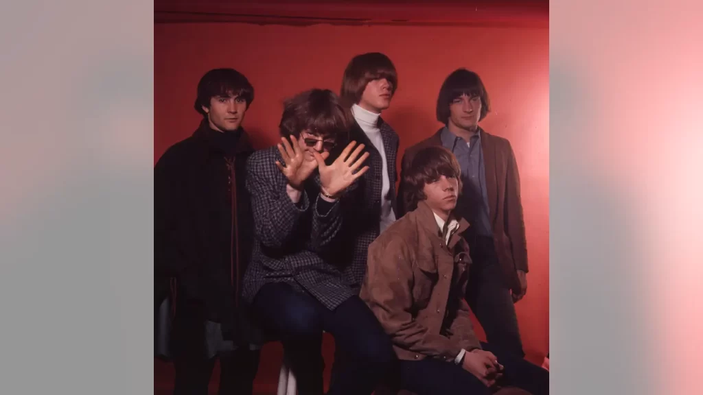 The Byrds in Soho, London, 1966, from left, David Crosby, Roger McGuinn, Michael Clarke, Chris Hillman and Gene Clark. (Mark and Colleen Hayward)