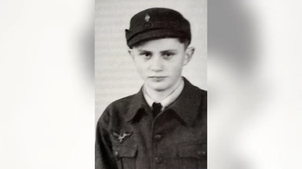 A photo taken in 1943 during World War II shows Joseph Ratzinger as a German Air Force assistant. (STF/AFP via Getty Images)