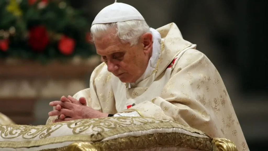 Pope Benedict XVI gives Christmas Night Mass at St. Peter's Basilica on Dec. 24, 2009, in Vatican City, Vatican.