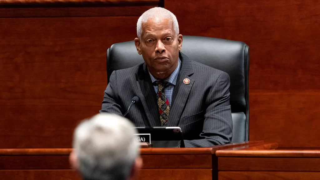 Rep. Hank Johnson questions Attorney General Merrick Garland during a House Judiciary Committee oversight hearing on Capitol Hill on Oct. 21, 2021. (Reuters)