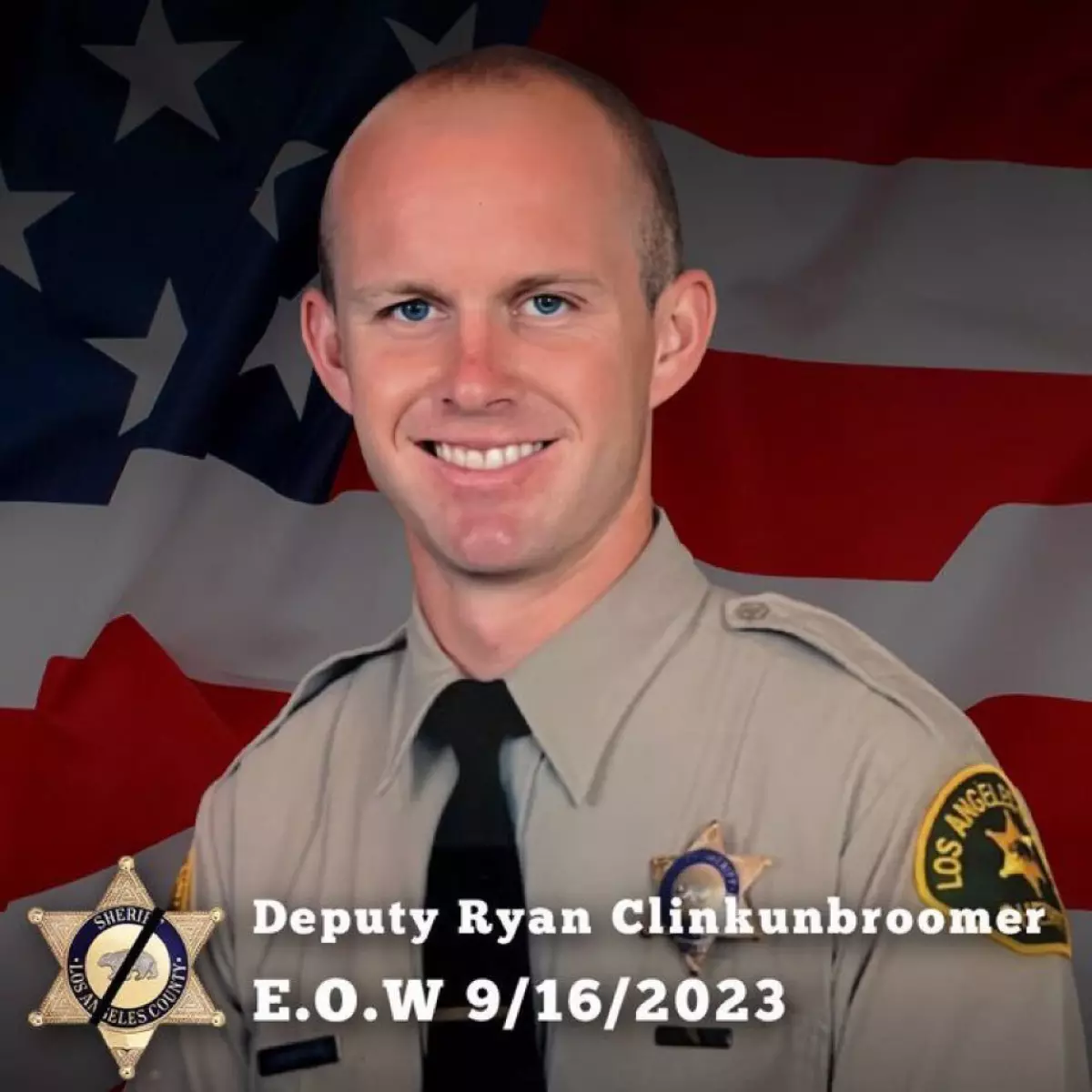 Deputy Ryan Clinkunbroomer joined the sheriff’s department eight years ago and came from a family of law enforcement. (Los Angeles County Sheriff’s Department)
